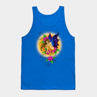 Butterfly Flower Fairy Sunshine Summer Girl Fun Tank Top